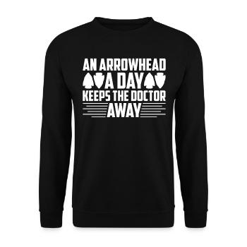 Arrowheads Collectible Arrowheads Collection - Unisex Sweatshirt - black - Front - Alina (178cm) & Michal (187cm)