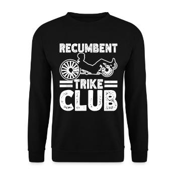 Tricycle couché Liegetrike Liegedreirad - Sweat-shirt Unisexe - noir - Devant - Alina (178cm) & Michal (187cm)