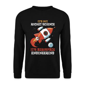 It is not rocket science aerospace and - Unisex Sweatshirt - black - Front - Alina (178cm) & Michal (187cm)