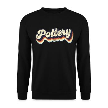 Pottery Ceramics Artist Retro - Unisex Sweatshirt - black - Front - Alina (178cm) & Michal (187cm)