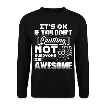 Quilting I Like Quilting - Unisex Sweatshirt - black - Front - Alina (178cm) & Michal (187cm)