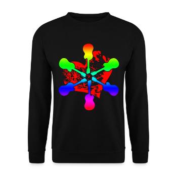 Acoustic Guitar Rainbow - Unisex Sweatshirt - black - Front - Alina (178cm) & Michal (187cm)