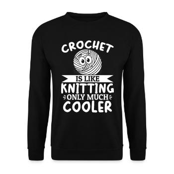 Le crochet, c’est comme le tricot, mais en beaucoup plus cool - Croche - Sweat-shirt Unisexe - noir - Devant - Alina (178cm) & Michal (187cm)
