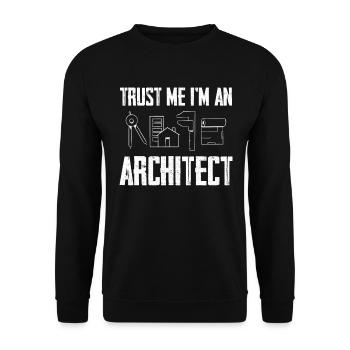 Croyez-moi, je suis architecte - Sweat-shirt Unisexe - noir - Devant - Alina (178cm) & Michal (187cm)