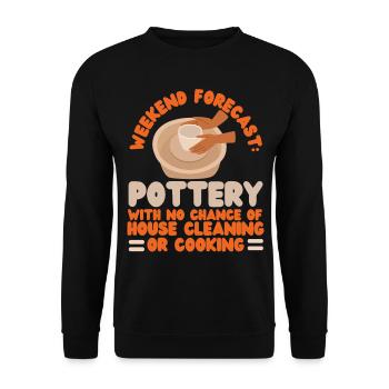 Pottery Ceramics Artist Weekend - Unisex Sweatshirt - black - Front - Alina (178cm) & Michal (187cm)