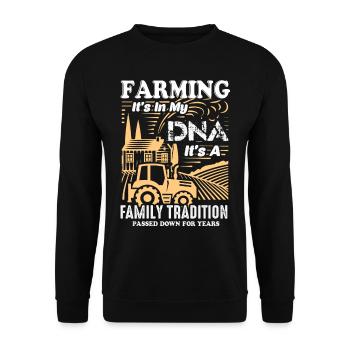 Farming It's In My DNA Cool Farmer - Unisex Sweatshirt - black - Front - Alina (178cm) & Michal (187cm)