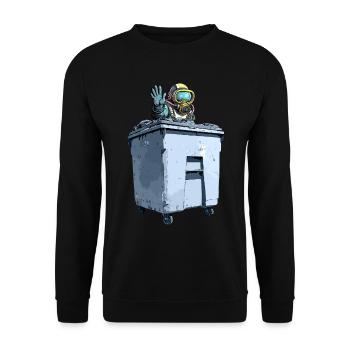 Lustig Taucher Dumpster Diving Lebensmittelrettung - Unisex Pullover - Schwarz - Vorne - Alina (178cm) & Michal (187cm)