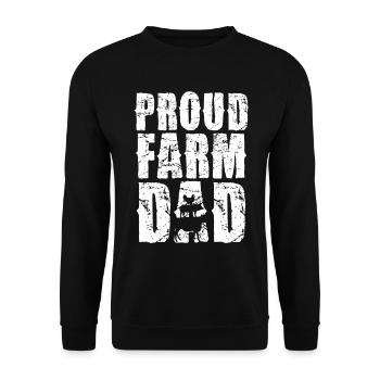 Fier agriculteur Père Agriculteur Père agriculteur - Sweat-shirt Unisexe - noir - Devant - Alina (178cm) & Michal (187cm)