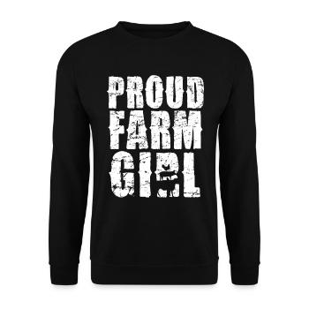Proud farmer's wife Country life Strength - Unisex Sweatshirt - black - Front - Alina (178cm) & Michal (187cm)