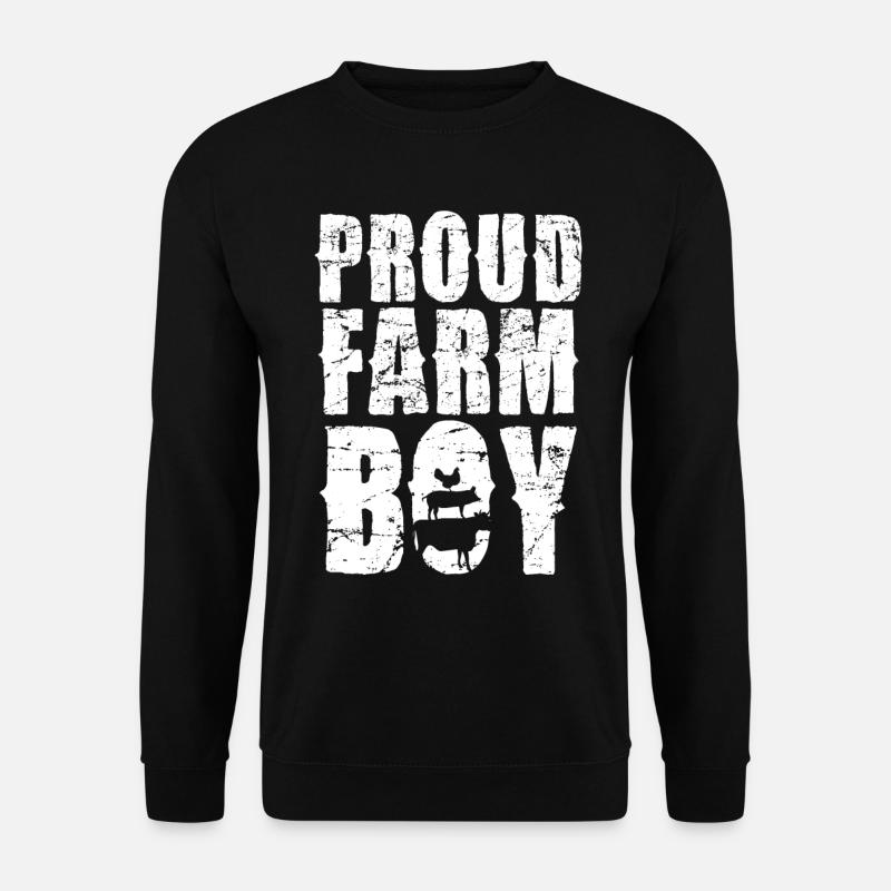 Stolzer Bauernjunge Landleben - Unisex Pullover - Schwarz