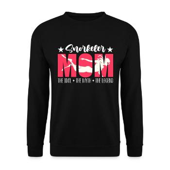 Snorkeler Maman L’Idole Le Mythe Aime Nager - Sweat-shirt Unisexe - noir - Devant - Alina (178cm) & Michal (187cm)