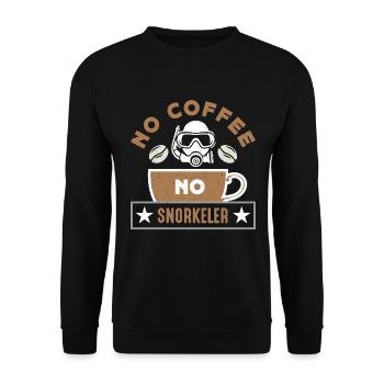 Snorkeling No Coffee No Swimming Coffee Lover - Unisex Sweatshirt - black - Front - Alina (178cm) & Michal (187cm)