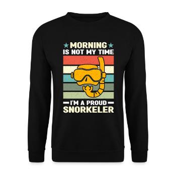 Le matin de plongée en apnée n’est pas mon temps pour faire de la plongée sous-marine - Sweat-shirt Unisexe - noir - Devant - Alina (178cm) & Michal (187cm)