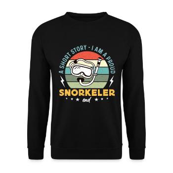 Snorkeling A Short Story I Am A Proud Swimmer - Unisex Sweatshirt - black - Front - Alina (178cm) & Michal (187cm)