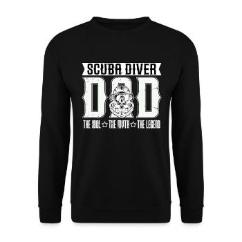 Scuba Diver Dad The Idol The Myth The Swimmer - Unisex Sweatshirt - black - Front - Alina (178cm) & Michal (187cm)