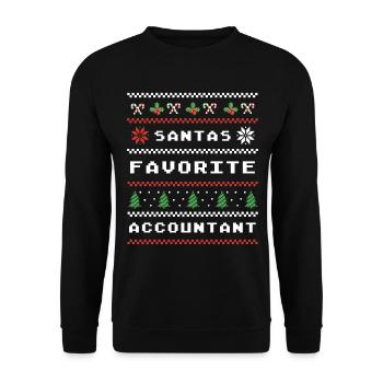 Le comptable préféré du Père Noël - Sweat-shirt Unisexe - noir - Devant - Alina (178cm) & Michal (187cm)
