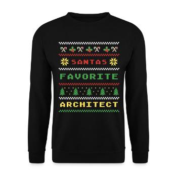 Christmas Architect Fun for Santas - Unisex Sweatshirt - black - Front - Alina (178cm) & Michal (187cm)
