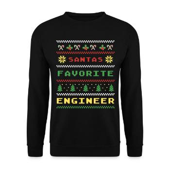 Christmas engineer motif - Unisex Sweatshirt - black - Front - Alina (178cm) & Michal (187cm)