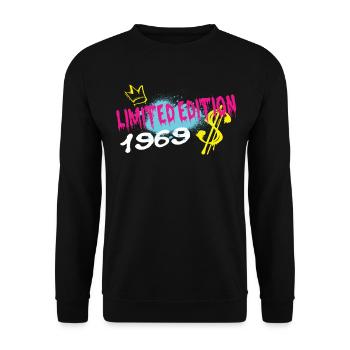 Edition Limitée 1969 Anniversaire 1969 Naissance - Sweat-shirt Unisexe - noir - Devant - Alina (178cm) & Michal (187cm)