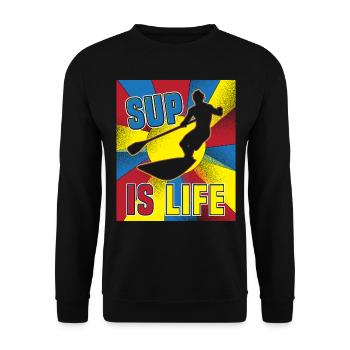SUP Wassersport Sup Pop Standup Paddle - Unisex Pullover - Schwarz - Vorne - Alina (178cm) & Michal (187cm)