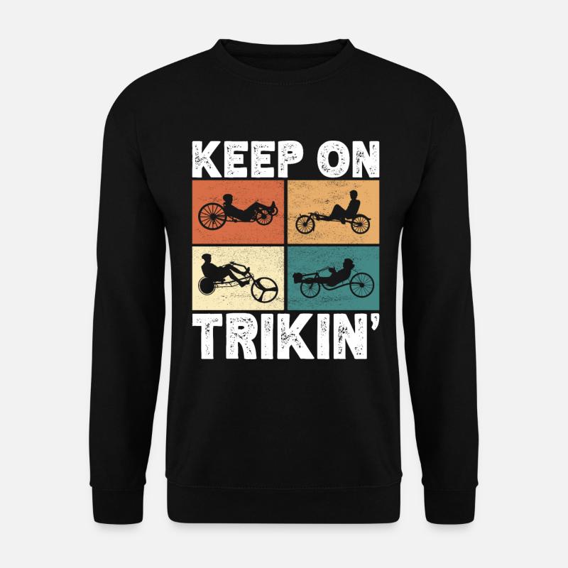 Recumbent Trike Liegetrike Liegedreirad - Unisex Pullover - Schwarz