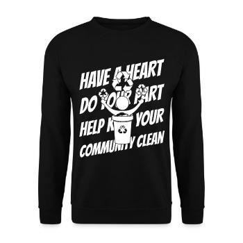 Littering, pollution, environmental awareness - Unisex Sweatshirt - black - Front - Alina (178cm) & Michal (187cm)