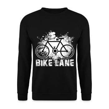 Bicycle Bike Lane - Unisex Sweatshirt - black - Front - Alina (178cm) & Michal (187cm)