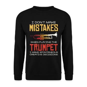 No mistakes when playing the trumpet creatives - Unisex Sweatshirt - black - Front - Alina (178cm) & Michal (187cm)