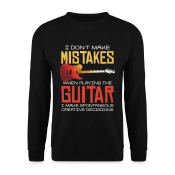 Keine Fehler Bei Gitarre Spielen - Unisex Pullover - Schwarz - Vorne - Alina (178cm) & Michal (187cm)
