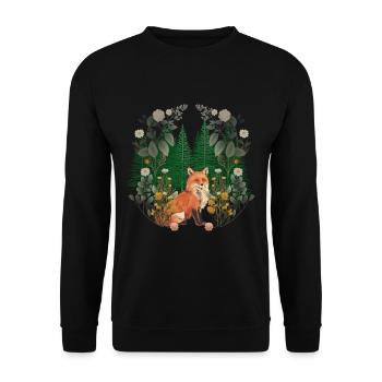 Renards, Renards, Forêt, Animaux de la forêt, Habitants de la forêt - Sweat-shirt Unisexe - noir - Devant - Alina (178cm) & Michal (187cm)
