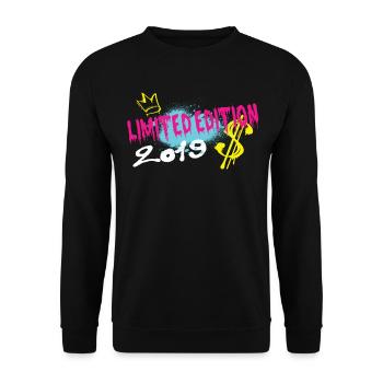 Limited Edition 2019 Geburtstag 2019 Geboren - Unisex Pullover - Schwarz - Vorne - Alina (178cm) & Michal (187cm)