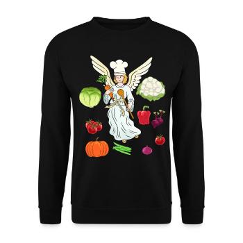 Heavenly Cuisine Hosts Cooking Chefs Chef - Unisex Sweatshirt - black - Front - Alina (178cm) & Michal (187cm)