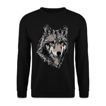 Visage de chien Design Tête d’animal de compagnie Graphique d’animal - Sweat-shirt Unisexe - noir - Devant - Alina (178cm) & Michal (187cm)