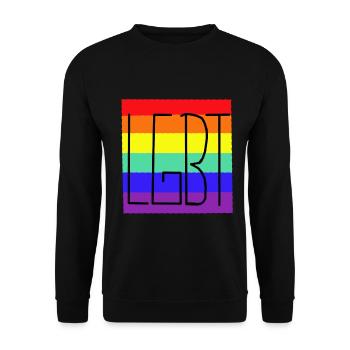 LGBT Rainbow Rainbow Flag Gay Pride - Unisex Sweatshirt - black - Front - Alina (178cm) & Michal (187cm)