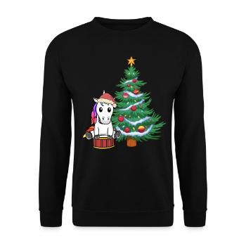 Unicorn Xmas Christmas Christmas Unicorns - Unisex Sweatshirt - black - Front - Alina (178cm) & Michal (187cm)