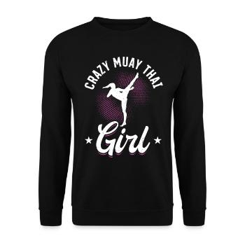 Folle fille de Muay Thai - Sweat-shirt Unisexe - noir - Devant - Alina (178cm) & Michal (187cm)