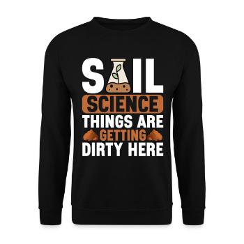 Bodenwissenschaftler Soil Science - Unisex Sweatshirt - black - Front - Alina (178cm) & Michal (187cm)