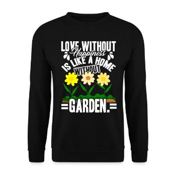 Gardening Home Without Garden - Unisex Sweatshirt - black - Front - Alina (178cm) & Michal (187cm)