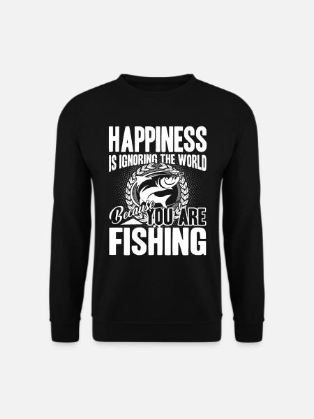 Happiness Is Fishing - Unisex Sweatshirt - black