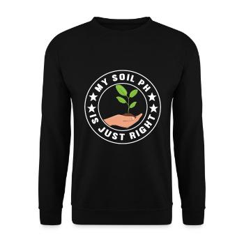 Bodenwissenschaftler Soil Science - Unisex Pullover - Schwarz - Vorne - Alina (178cm) & Michal (187cm)