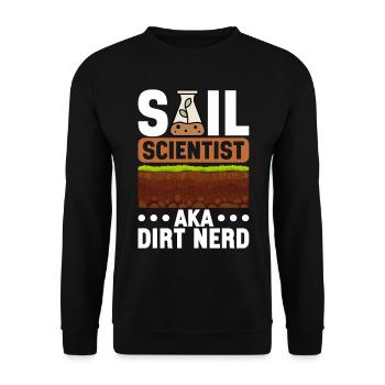 Bodenwissenschaftler Soil Science - Unisex Sweatshirt - black - Front - Alina (178cm) & Michal (187cm)