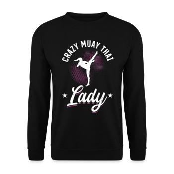 Folle Muay Thai Lady - Sweat-shirt Unisexe - noir - Devant - Alina (178cm) & Michal (187cm)