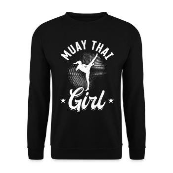 Muay Thai Girl Muay Thai Martial Arts - Muay Thai - Unisex Sweatshirt - black - Front - Alina (178cm) & Michal (187cm)