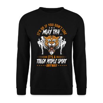 Muay Thai Martial Arts - Funny Muay Thai Fighting - Unisex Sweatshirt - black - Front - Alina (178cm) & Michal (187cm)