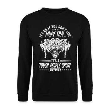 Muay Thai Martial Arts - Funny Muay Thai - Unisex Sweatshirt - black - Front - Alina (178cm) & Michal (187cm)