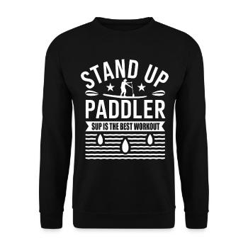 Stand Up Paddler - Unisex Sweatshirt - black - Front - Alina (178cm) & Michal (187cm)