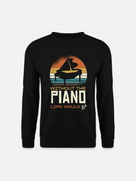 Ohne Klavier Wäre Das Leben B-Moll - Unisex Pullover - Schwarz