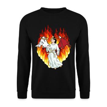 Ange occulte spirituel - Sweat-shirt Unisexe - noir - Devant - Alina (178cm) & Michal (187cm)