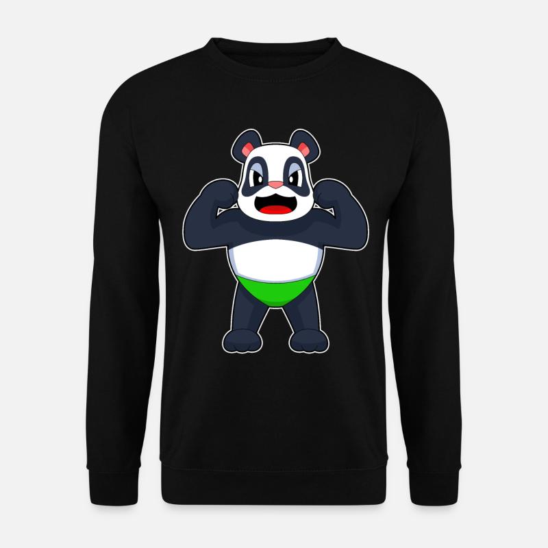 Panda Bodybuilder Musculation - Sweat-shirt Unisexe - noir