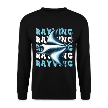 Manta Rays Great Manta Sea Creatures - Unisex Sweatshirt - black - Front - Alina (178cm) & Michal (187cm)